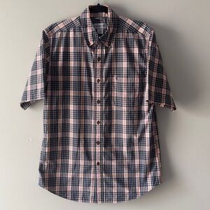 Carhartt Men’s Relaxed Fit Mid weight SHORT-SLEEVE PLAID SHIRT Size Medium
